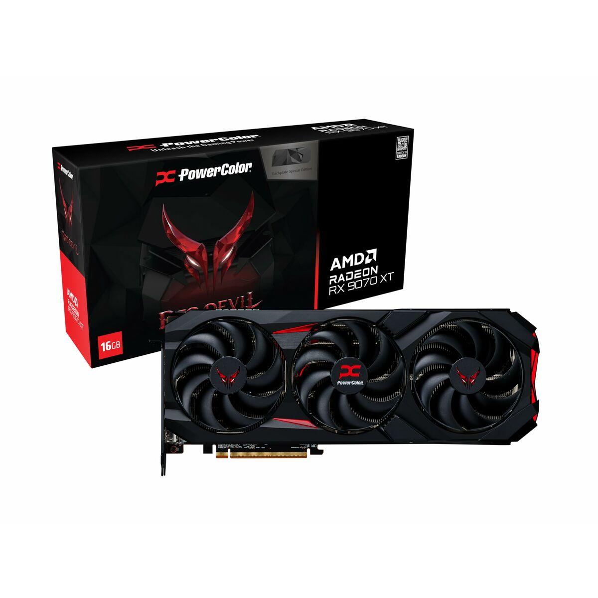 Tarjeta Gráfica Powercolor RX9070XT 16G-E/OC/BP radeon rx 9070 xt 16 GB GDDR6