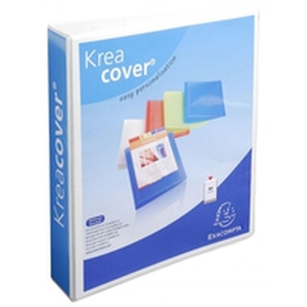 Carpeta de anillas Exacompta KREACOVER Blanco A4+ (10 Unidades)