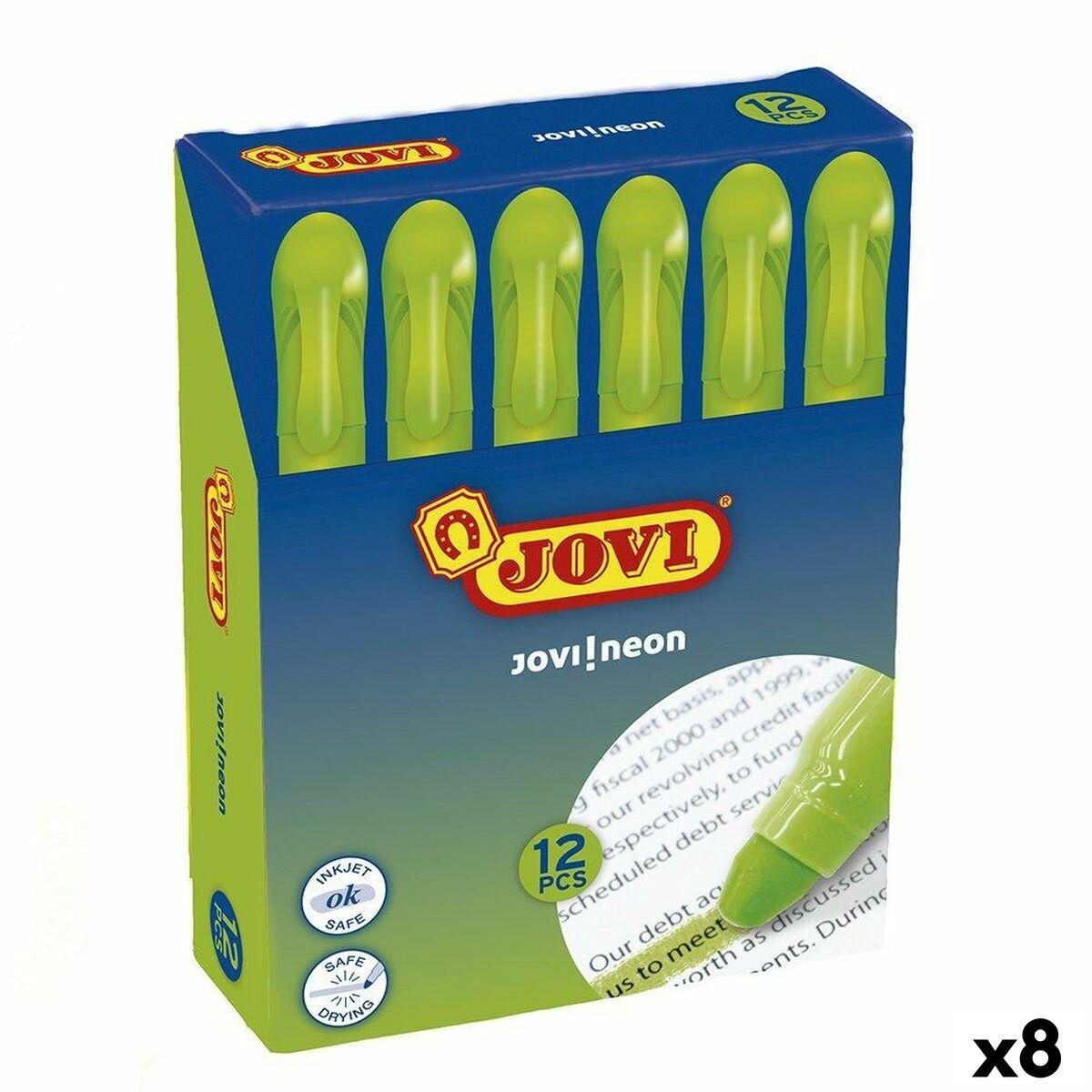 Set de Marcadores Fluorescentes Jovi JOVI!NEON Verde 12 Piezas (8 Unidades)