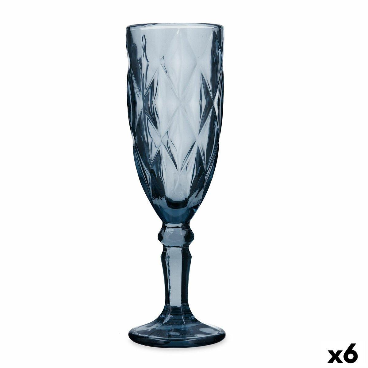 Copa de champán Quid Maia Azul Vidrio 165 ml (6 Unidades)