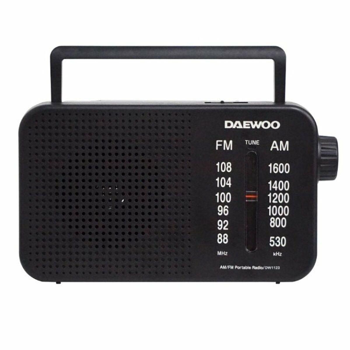 Radio Portátil Daewoo DW1123 Negro AM/FM Retro
