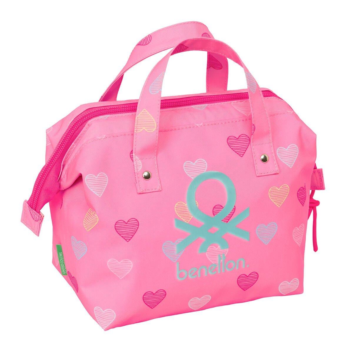 Neceser de Viaje Benetton Heart Rosa 26.5 x 17.5 x 12.5 cm