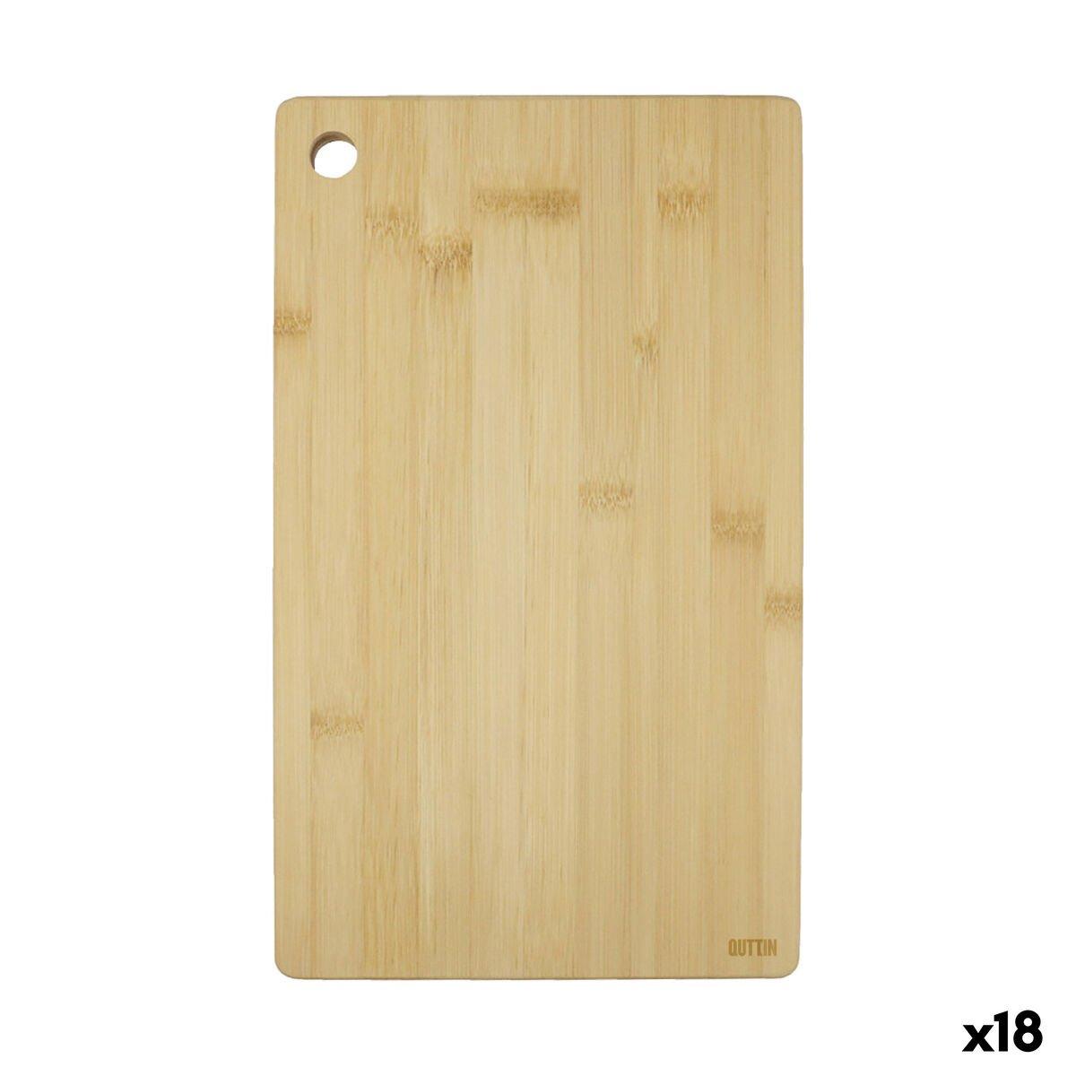 Tabla de cortar Quttin Marrón 37 x 22 x 1,7 cm (18 Unidades)