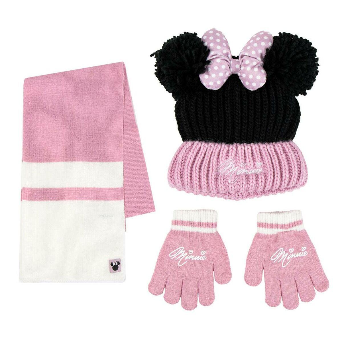 Gorro y Guantes Minnie Mouse Rosa