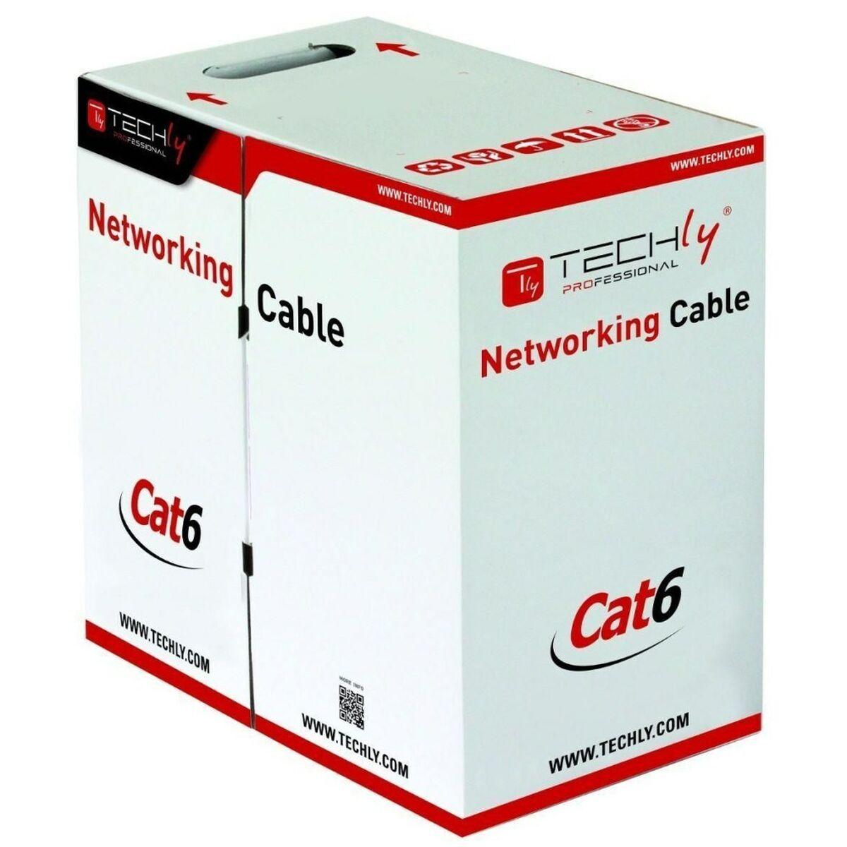 Cable de Red Rígido UTP Categoría 6 Techly ITP9-FLU-0305 Gris 305 m