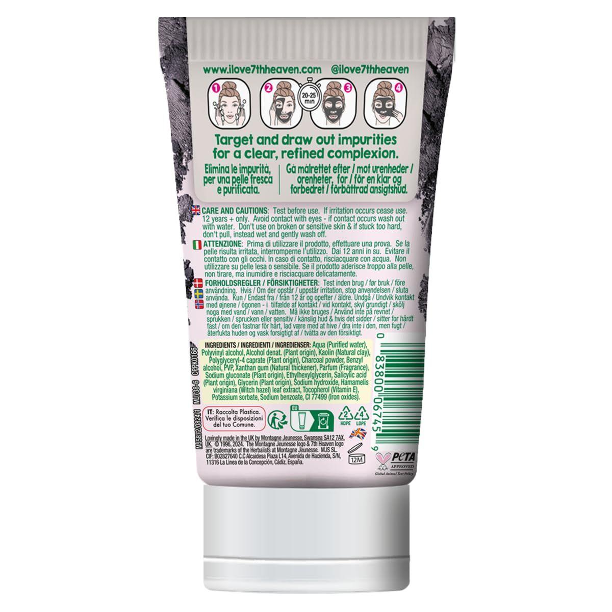 Mascarilla Facial Peel Off 7th Heaven CHARCOAL 50 ml