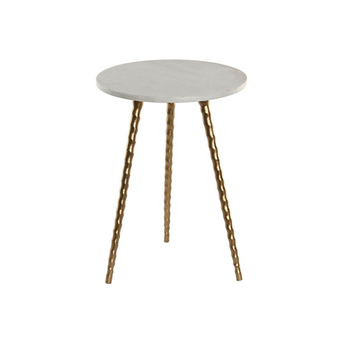 Mesa auxiliar Home ESPRIT Blanco Dorado 36 x 36 x 48,5 cm