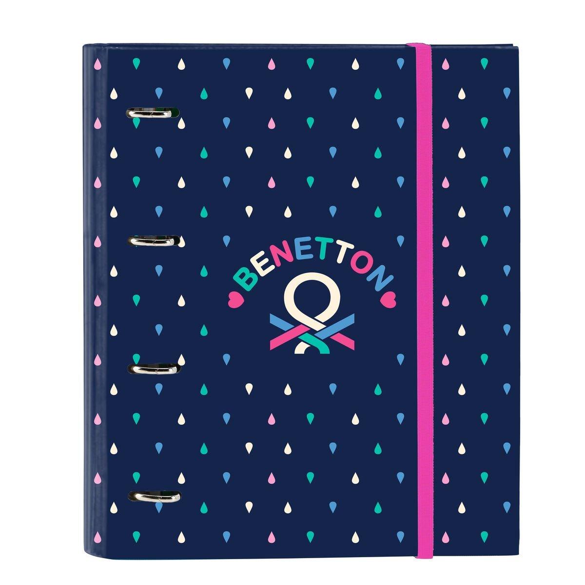 Carpeta de anillas Benetton Drop Multicolor 27 x 32 x 3.5 cm