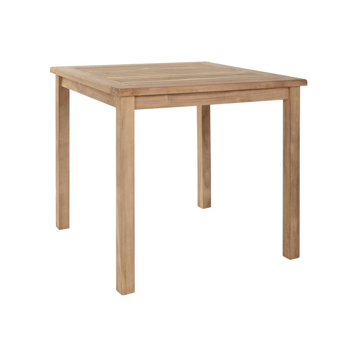 Mesa de Comedor Home ESPRIT Marrón Teca 80 x 80 x 77 cm