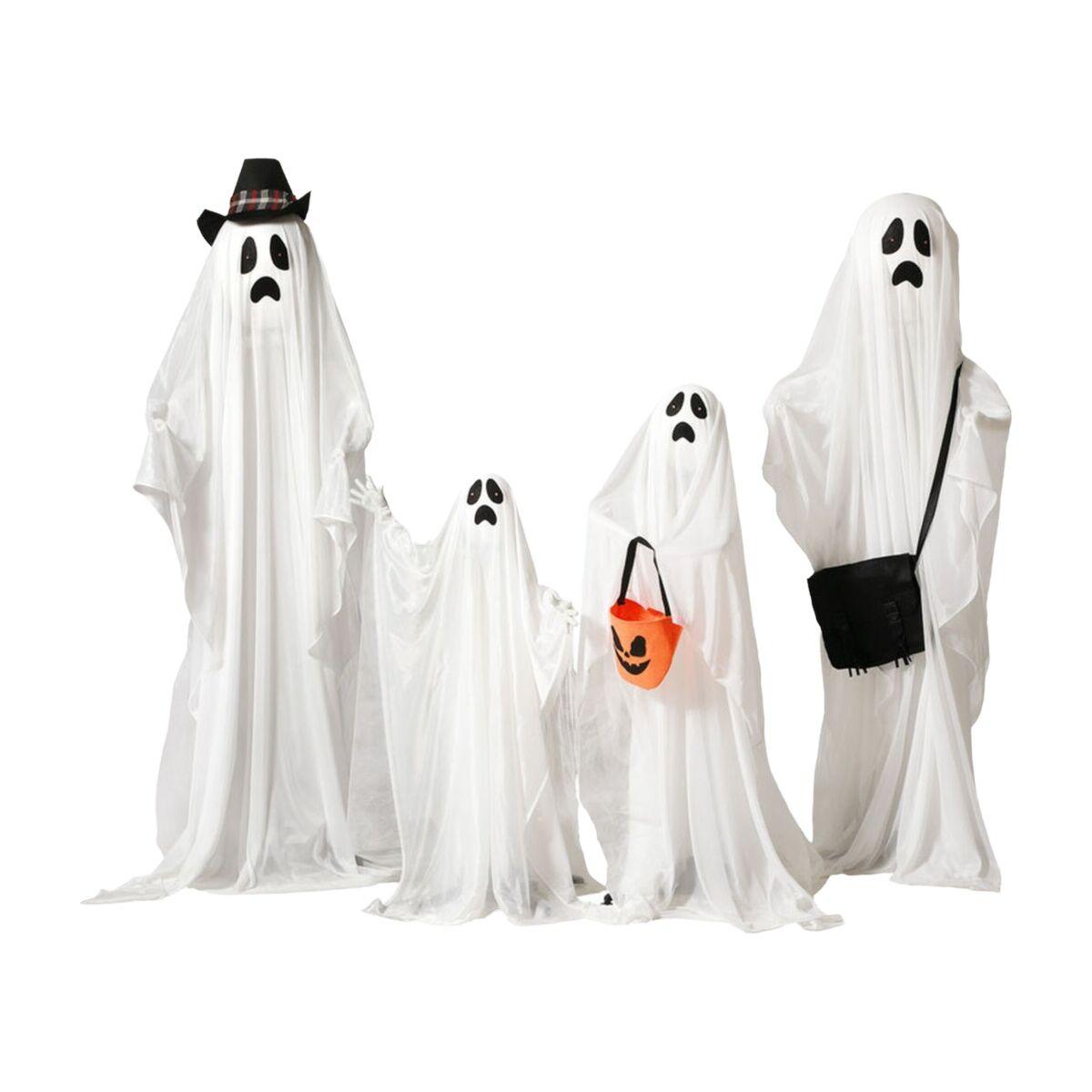 Decoración para Halloween 160 x 50 x 20 cm Blanco Fantasma (4 Piezas) (4 Unidades)