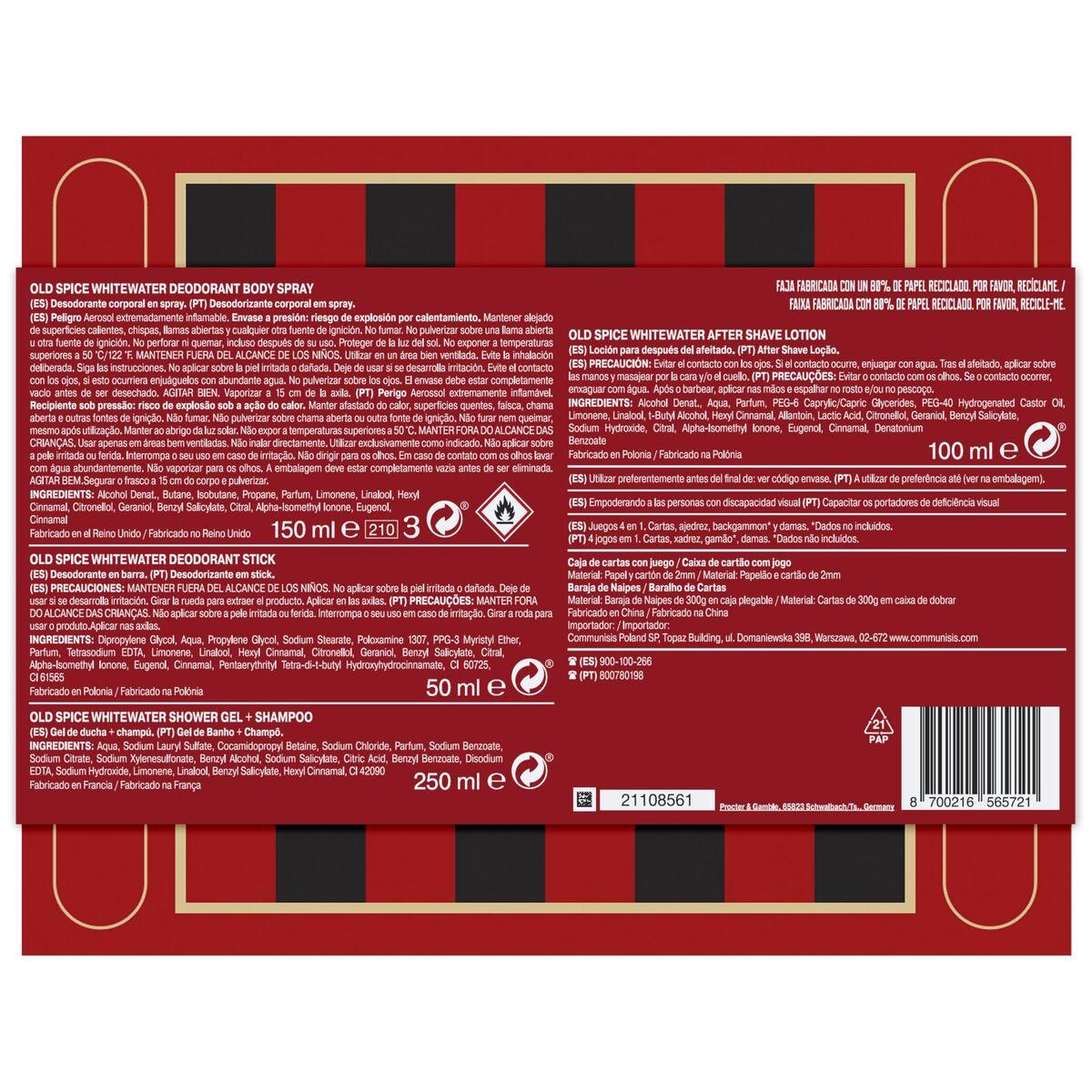 Gel de Ducha Old Spice WHITEWATER 4 Piezas