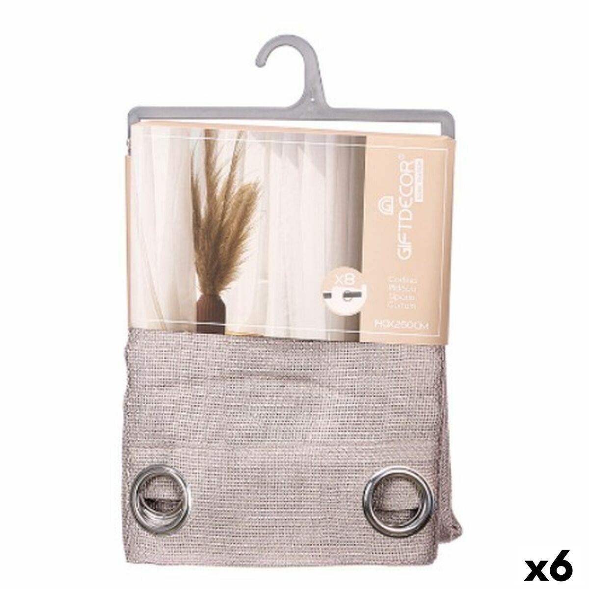 Cortina Gift Decor Gris 140 x 260 cm (6 Unidades)
