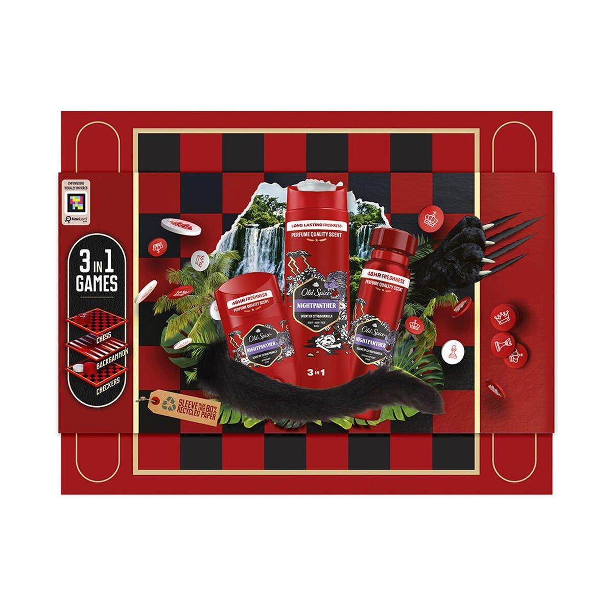 Set de Cuidado Personal para Hombre Old Spice OLD SPICE NIGHT PANTHER 3 Piezas