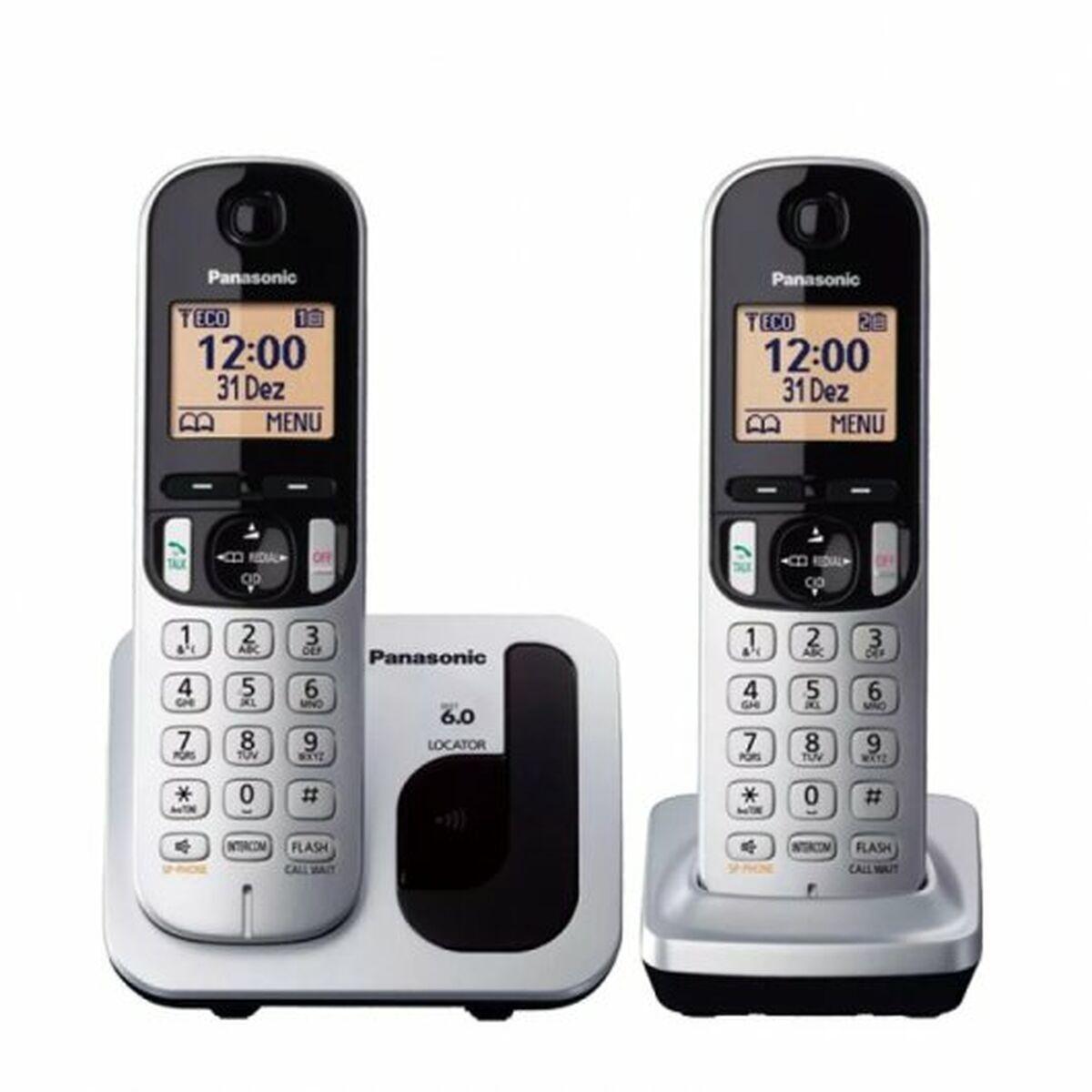 Teléfono Inalámbrico Panasonic KX-TGC212 Ambar Plateado Metalizado