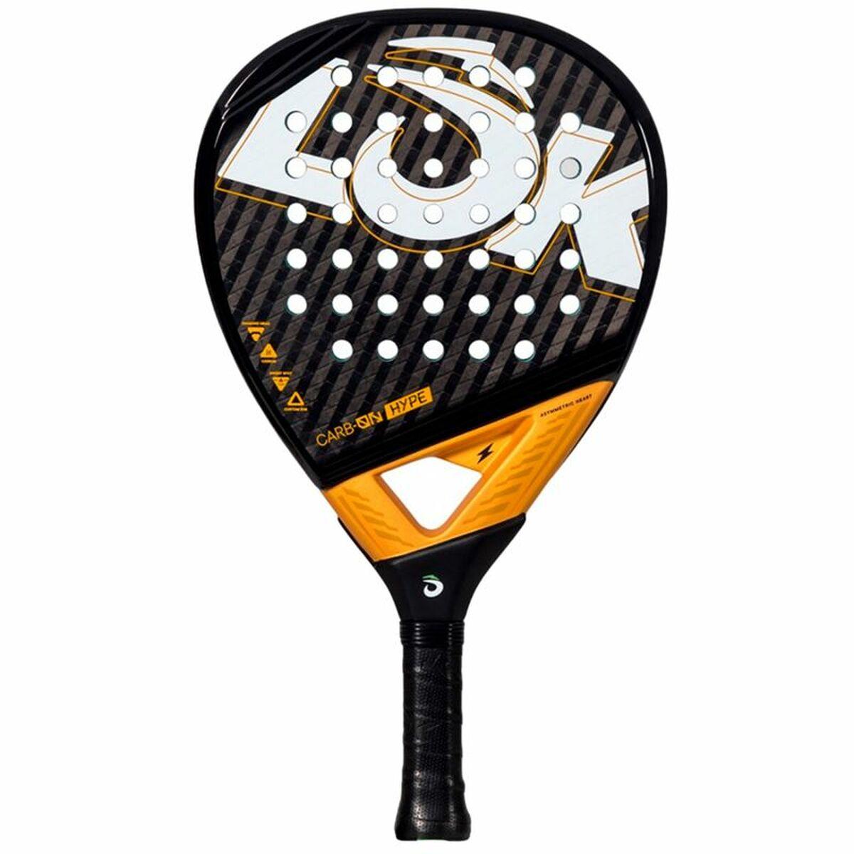 Pala de Pickleball Lok Sports Carb-On Hype Negro Naranja