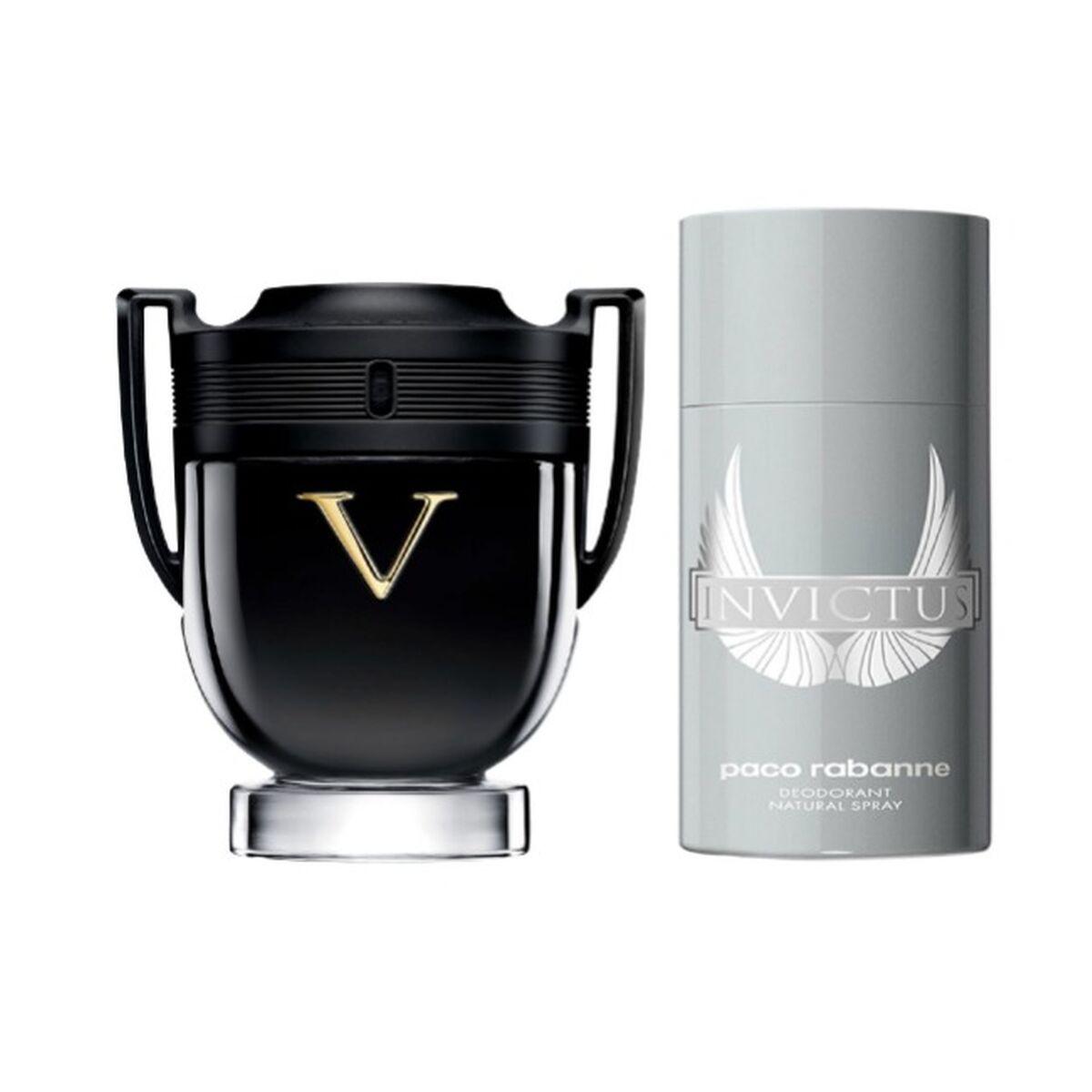 Set de Perfume Hombre Paco Rabanne INVICTUS EDP 2 Piezas