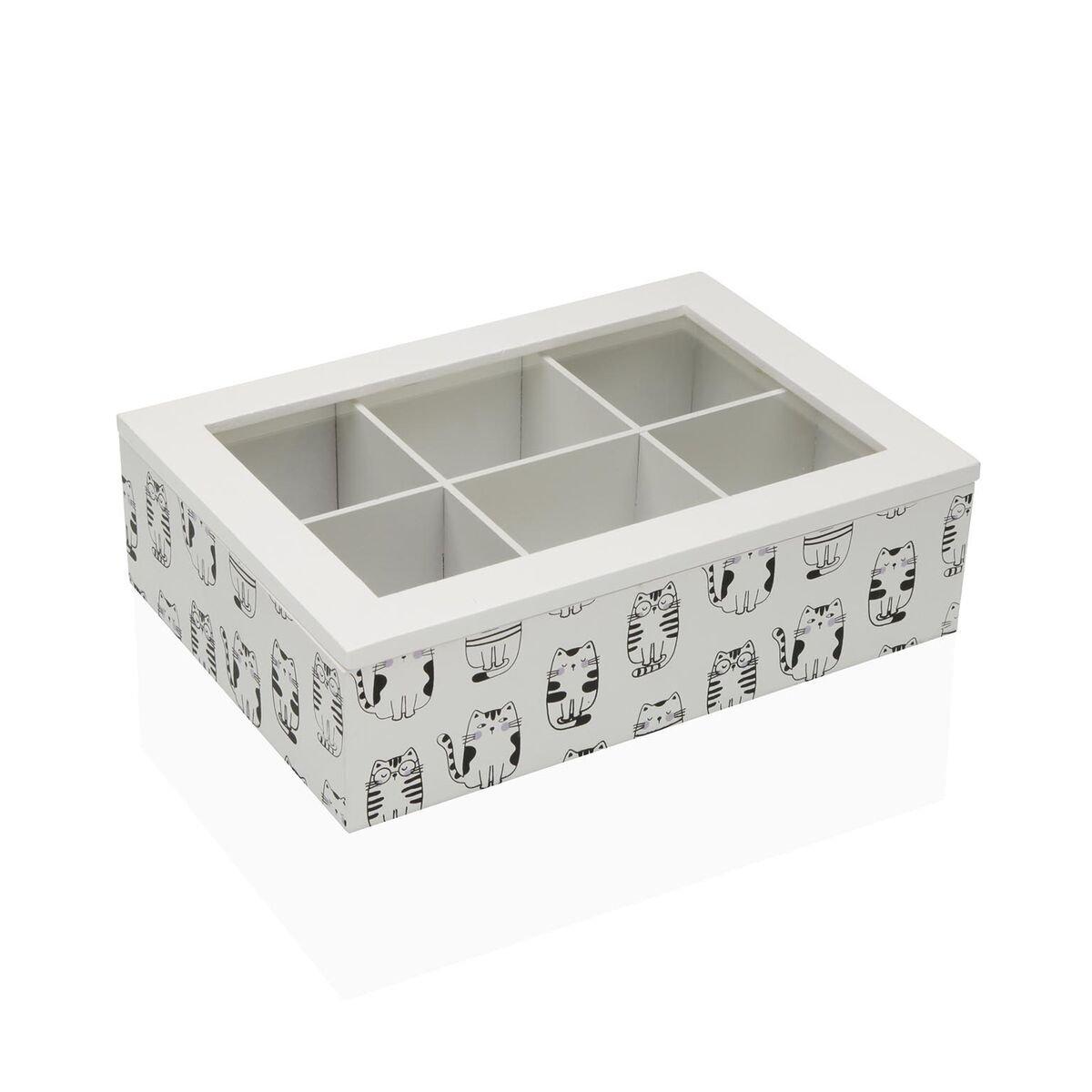 Caja para Infusiones Versa GATTO Madera 17 x 7 x 24 cm
