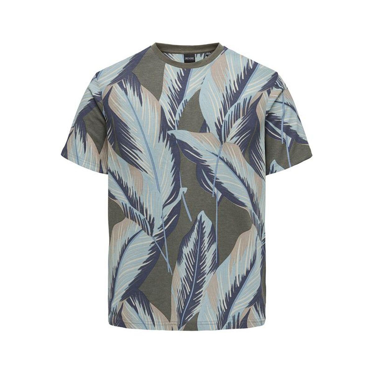 Camiseta de Manga Corta Hombre Only & Sons Onskobe Reg Oliva