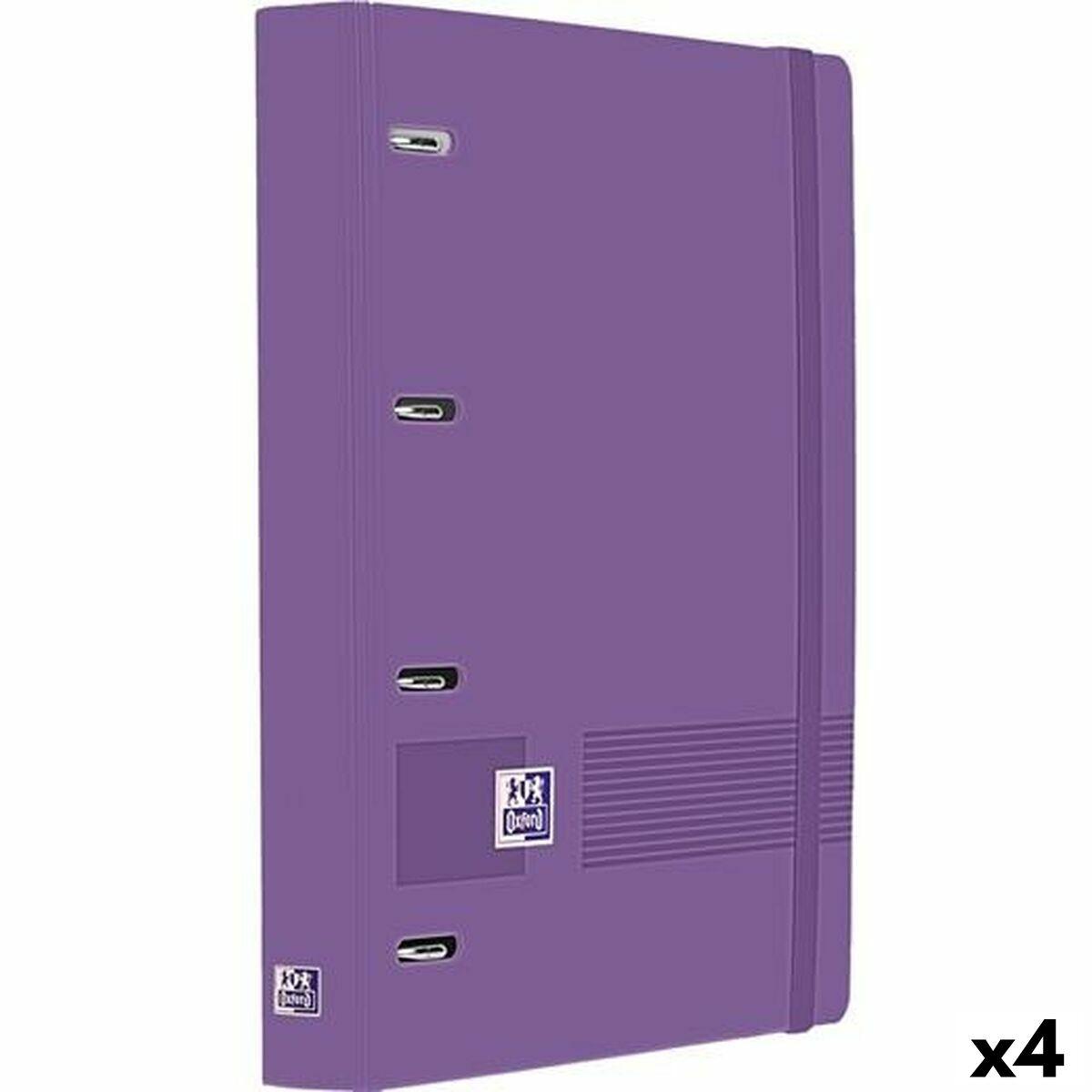 Carpeta de anillas Oxford LIVE&GO Lila A4+ (4 Unidades)