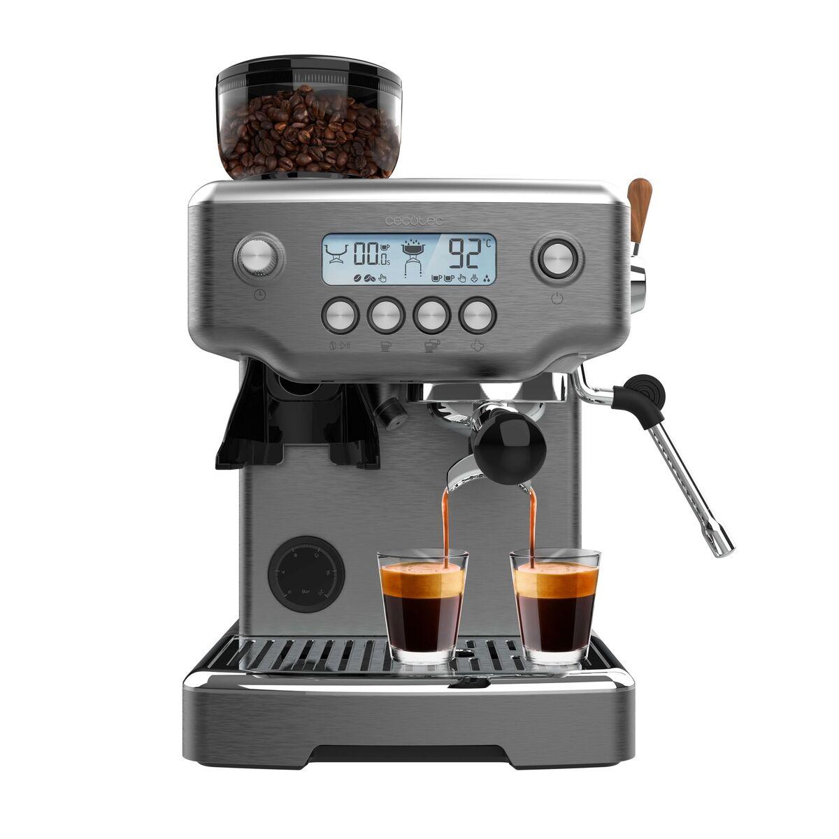 Cecotec Cafetera Express de Brazo Power Espresso 20 Barista 20bar 2200W molinillo vaporizador