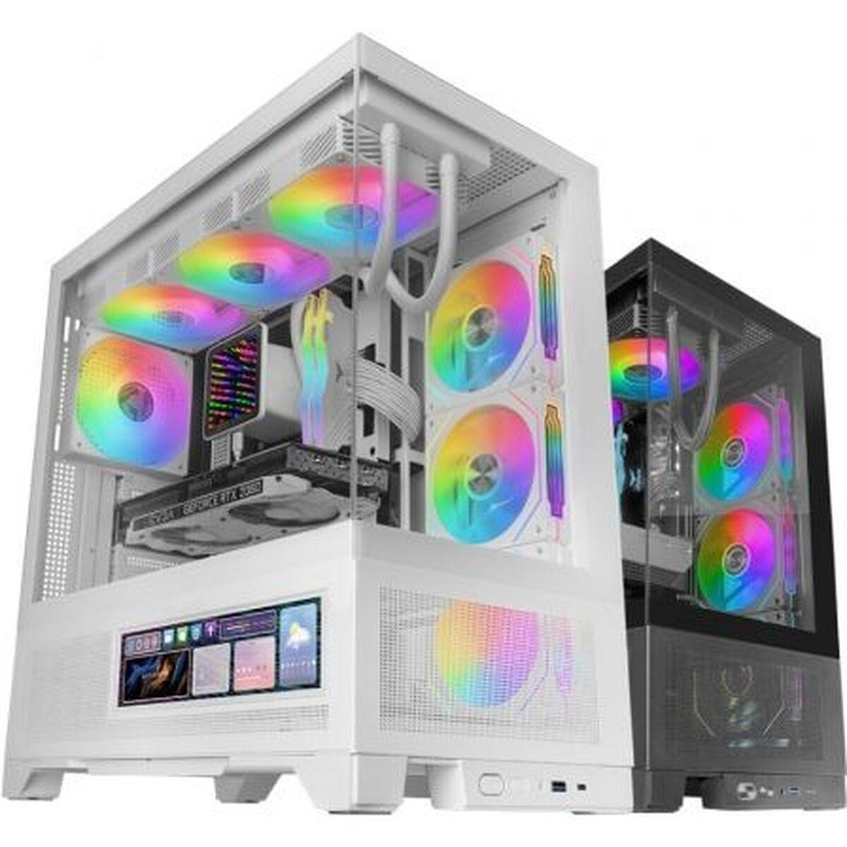 Caja Semitorre ATX Mars Gaming MCLCDXW Blanco