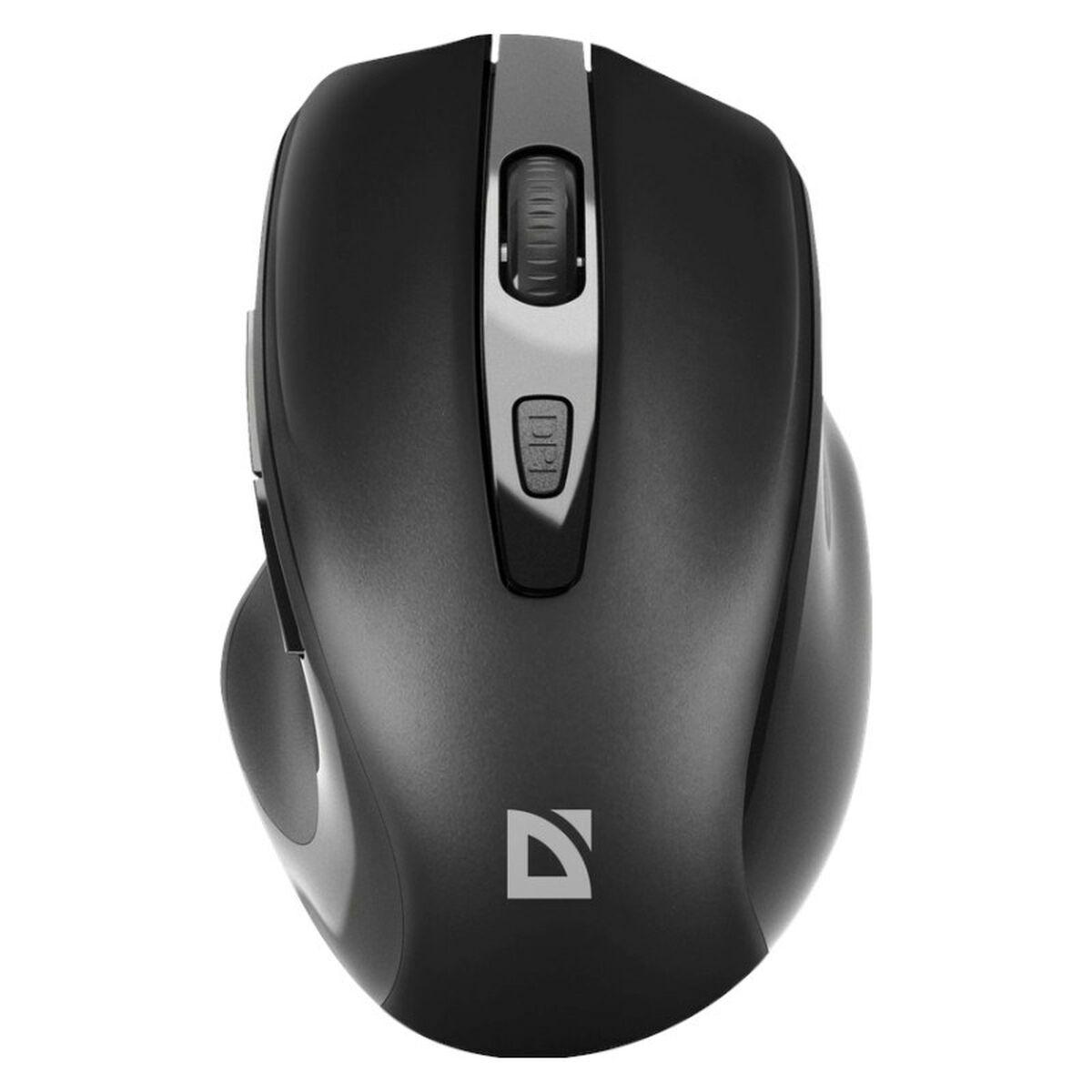 Ratón Inalámbrico Óptico Defender DEFENDER PRIME MB-053 RF SILENT Negro