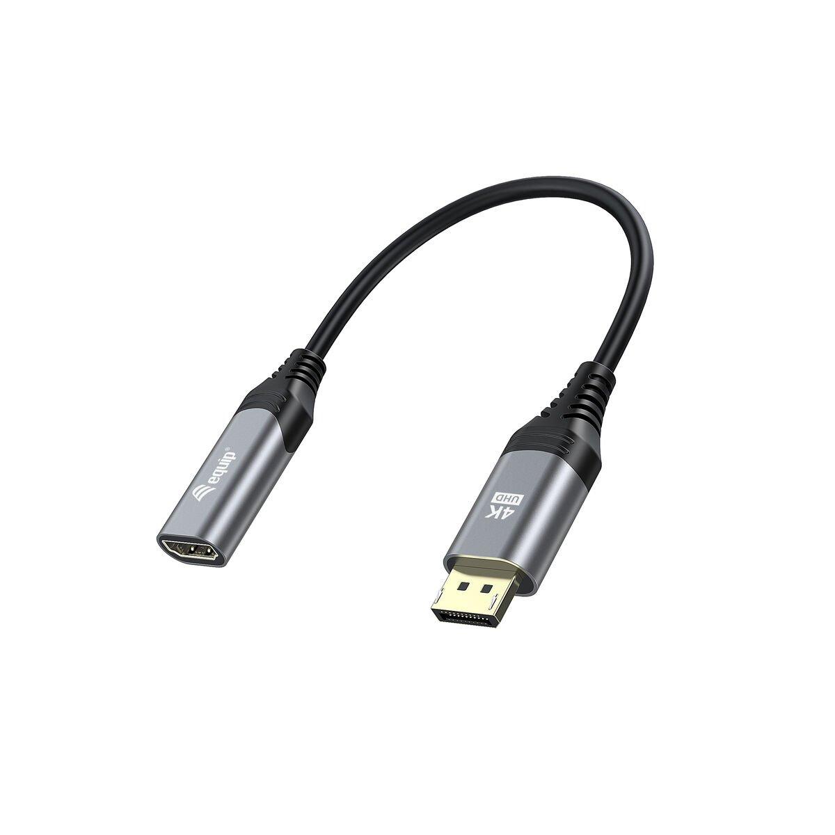 Adaptador DisplayPort a HDMI Equip 133445 Negro Dorado 15 cm