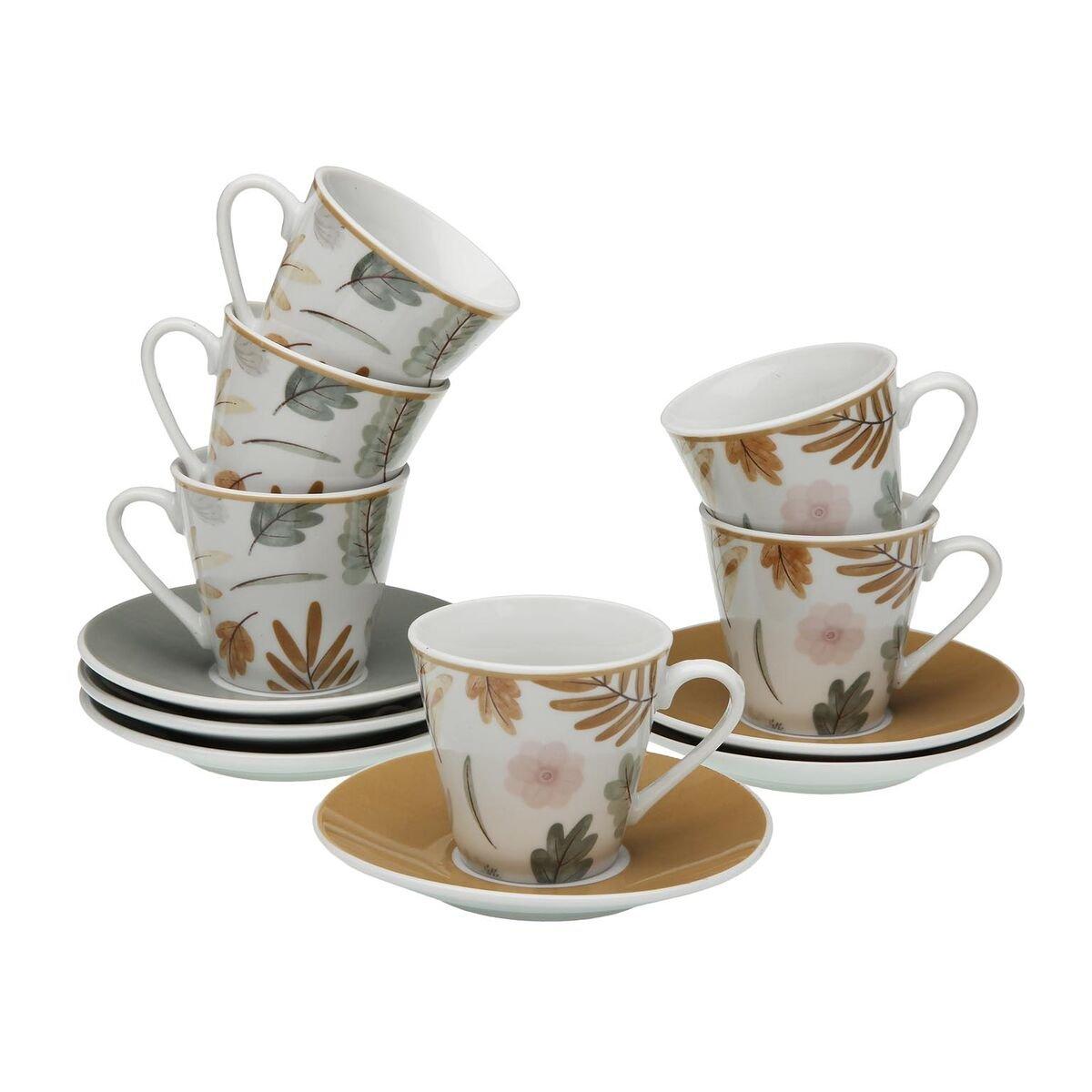Juego de 6 Tazas con Plato Versa TABITHA Porcelana