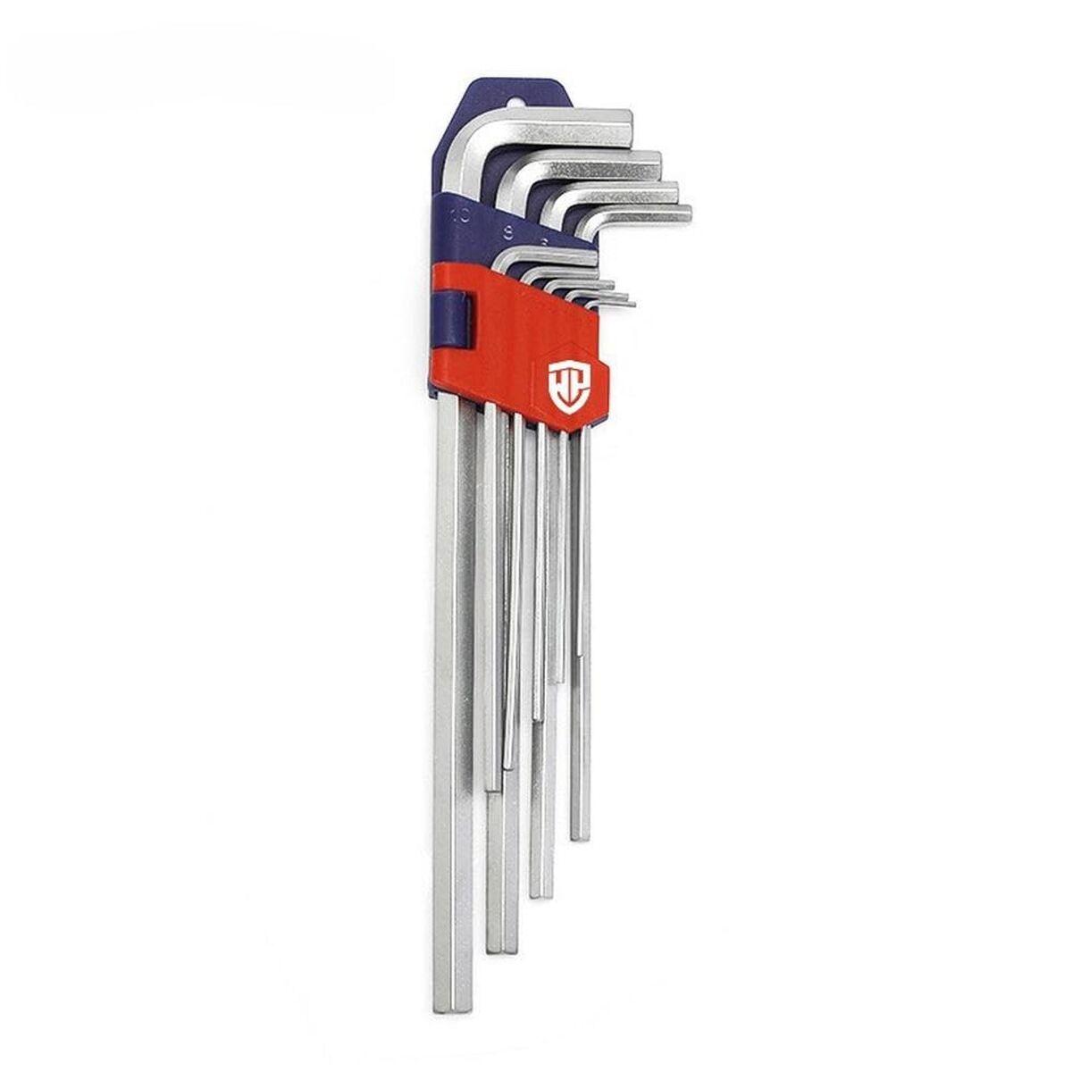 Juego de Llaves Allen Workpro 1,5, 2, 2,5, 3, 4, 5, 6, 8, 10 mm Hexagonal 9 Piezas (9 Unidades)