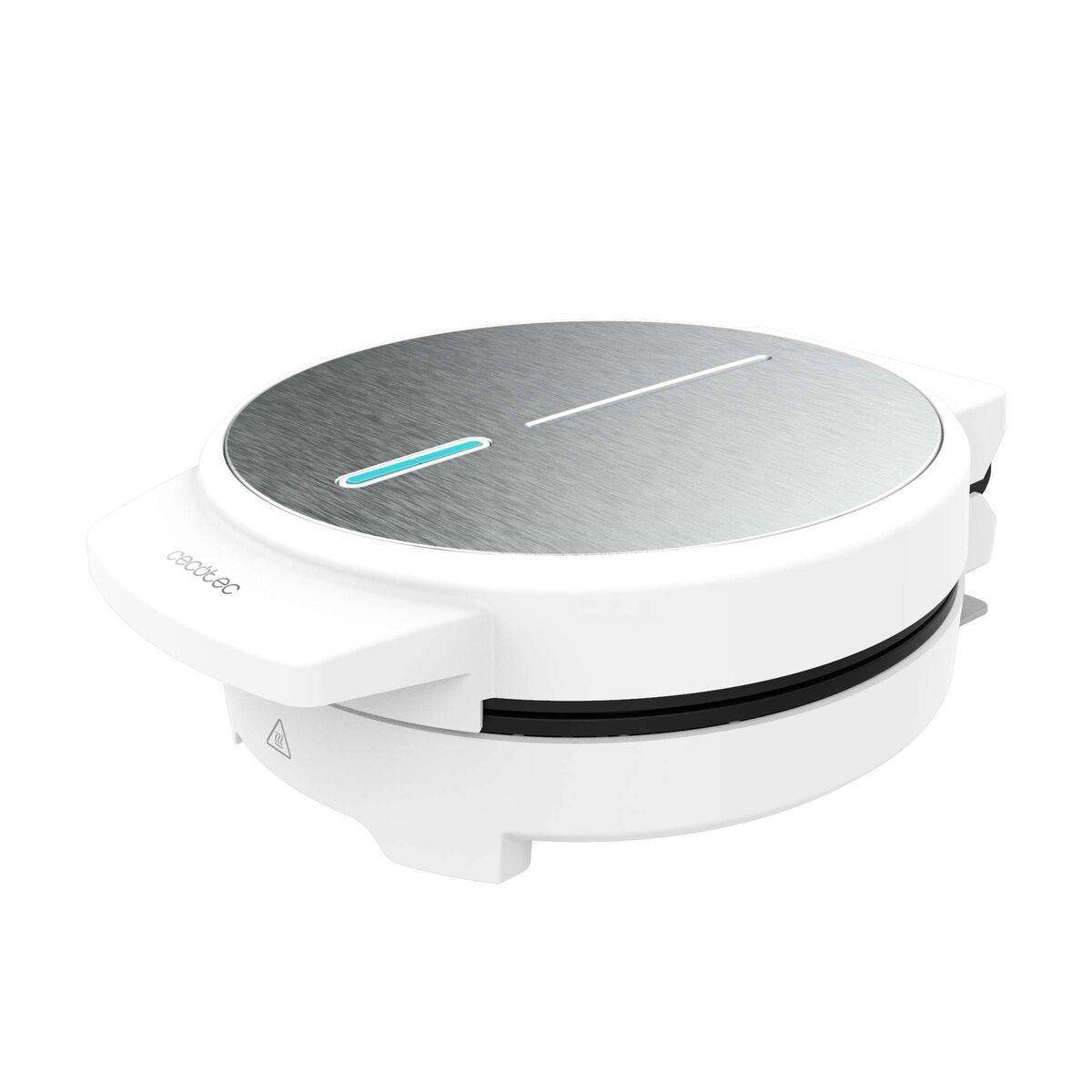 Cecotec Gofrera de acero inoxidable Fun Gofrestone 1000W, placa antiadherente, gofres