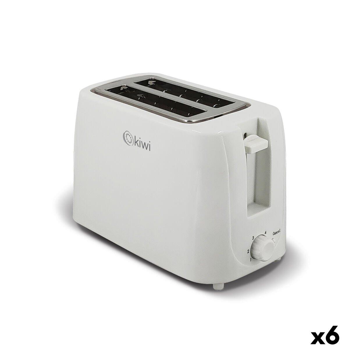 Tostadora Kiwi Kiwi Blanco Plateado 750 W 6 Unidades