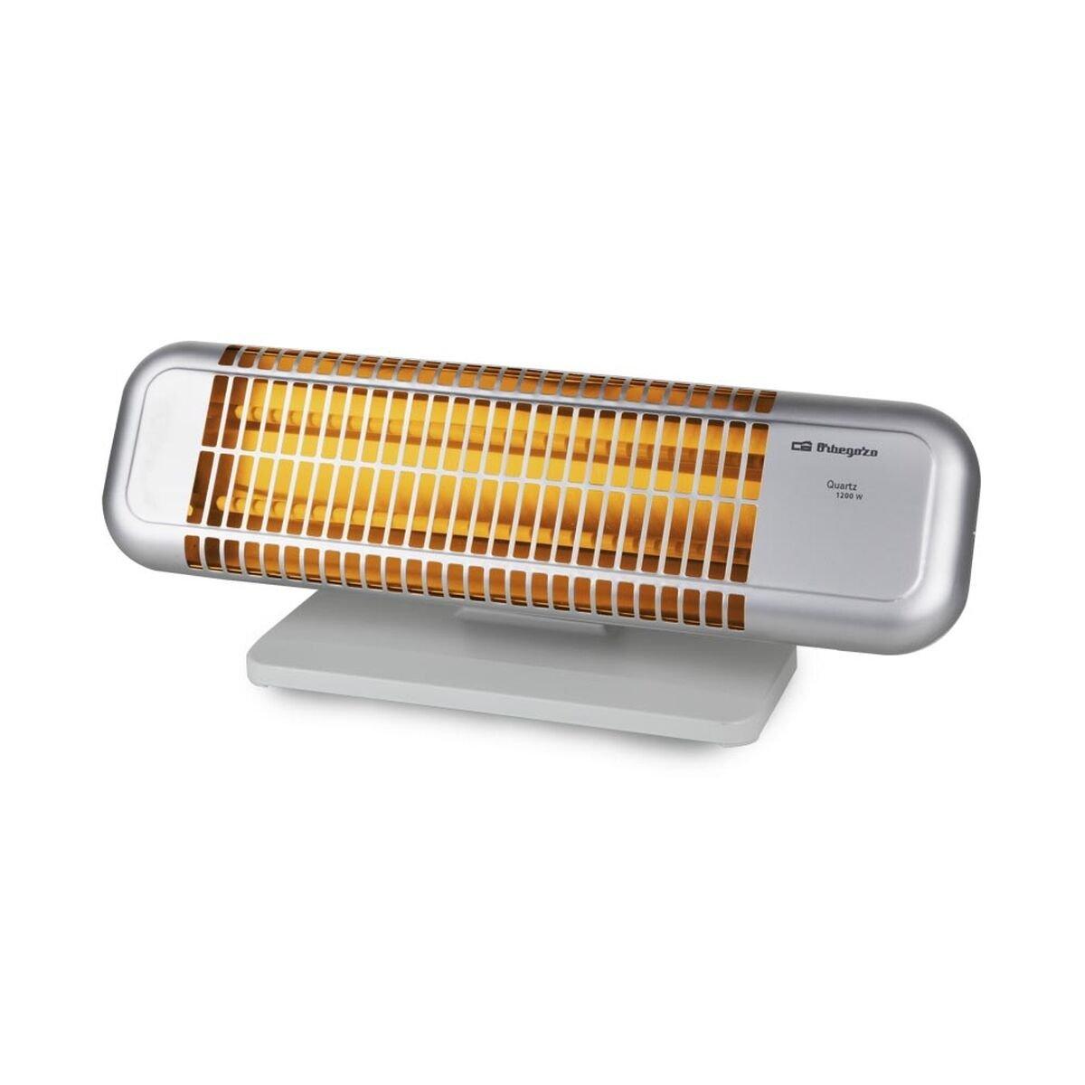 Calefactor Eléctrico de Cuarzo Orbegozo BP 0102 Aluminio 1200 W