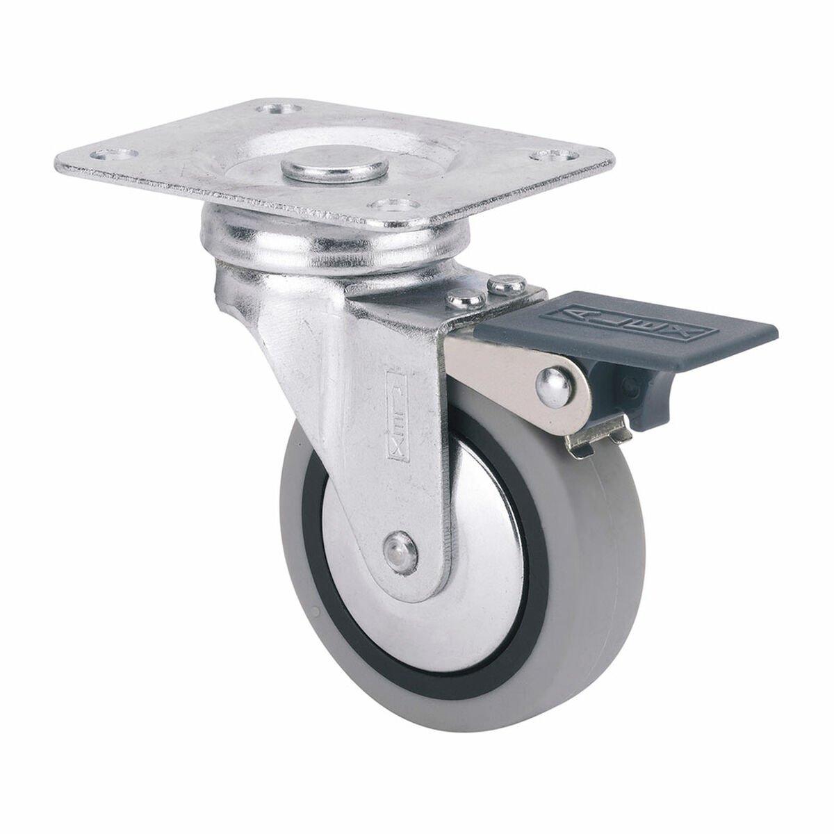 Rueda Ruedas Alex Gris Goma Poliamix Ø 4 cm 17 kg giratoria