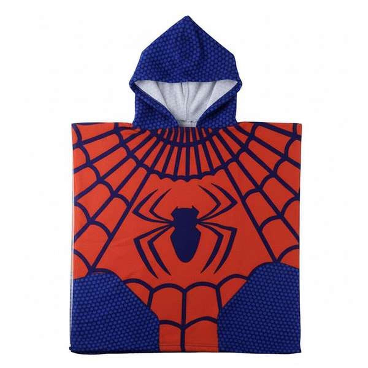 Poncho-Toalla con Capucha Spider-Man Rojo 55 x 77 cm