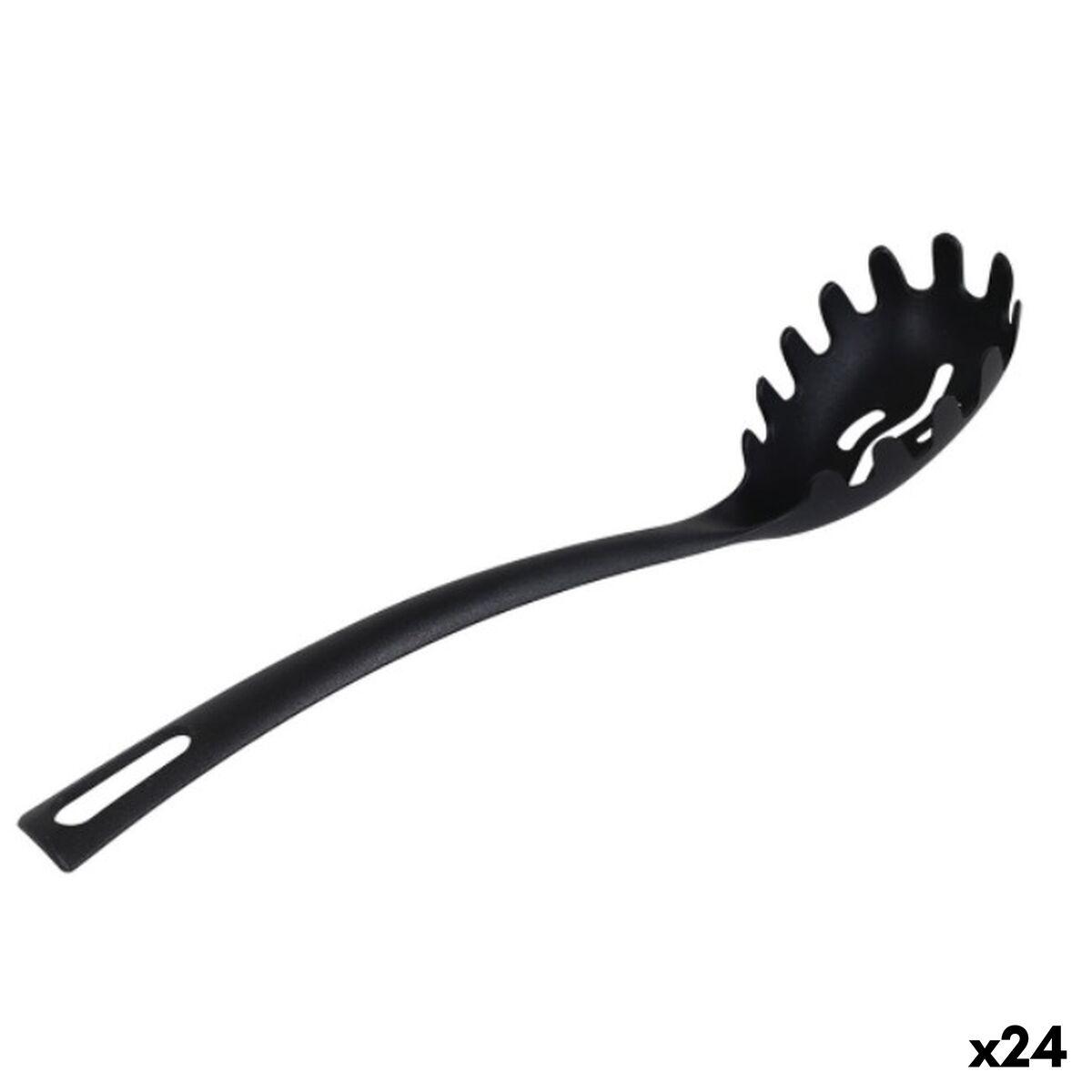 Cuchara para Servir Pasta Quttin Quttin Negro Nailon 29 x 5,5 x 6 cm (24 Unidades)