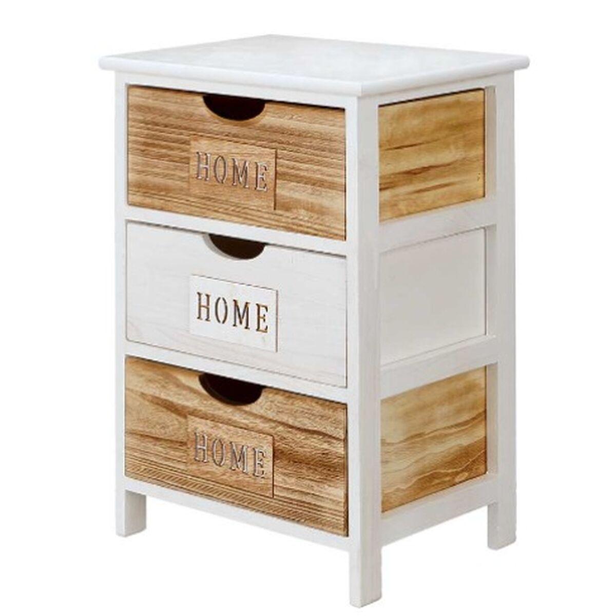 Cajonera Gift Decor Home Blanco Marrón 40 x 58,5 x 29 cm