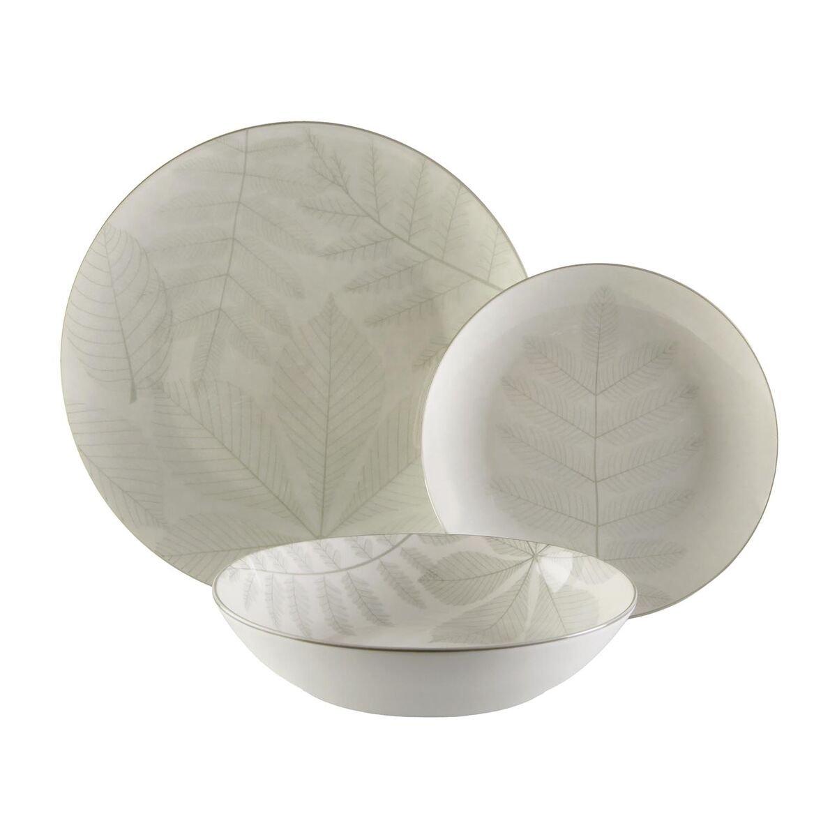 Vajilla Versa Aylen Gris Porcelana 18 Piezas
