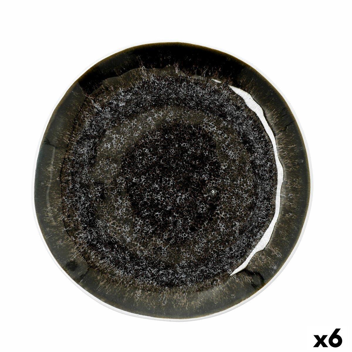 Plato Llano Bidasoa Elite Marrón Cerámica Ø 26,5 cm (6 Unidades)