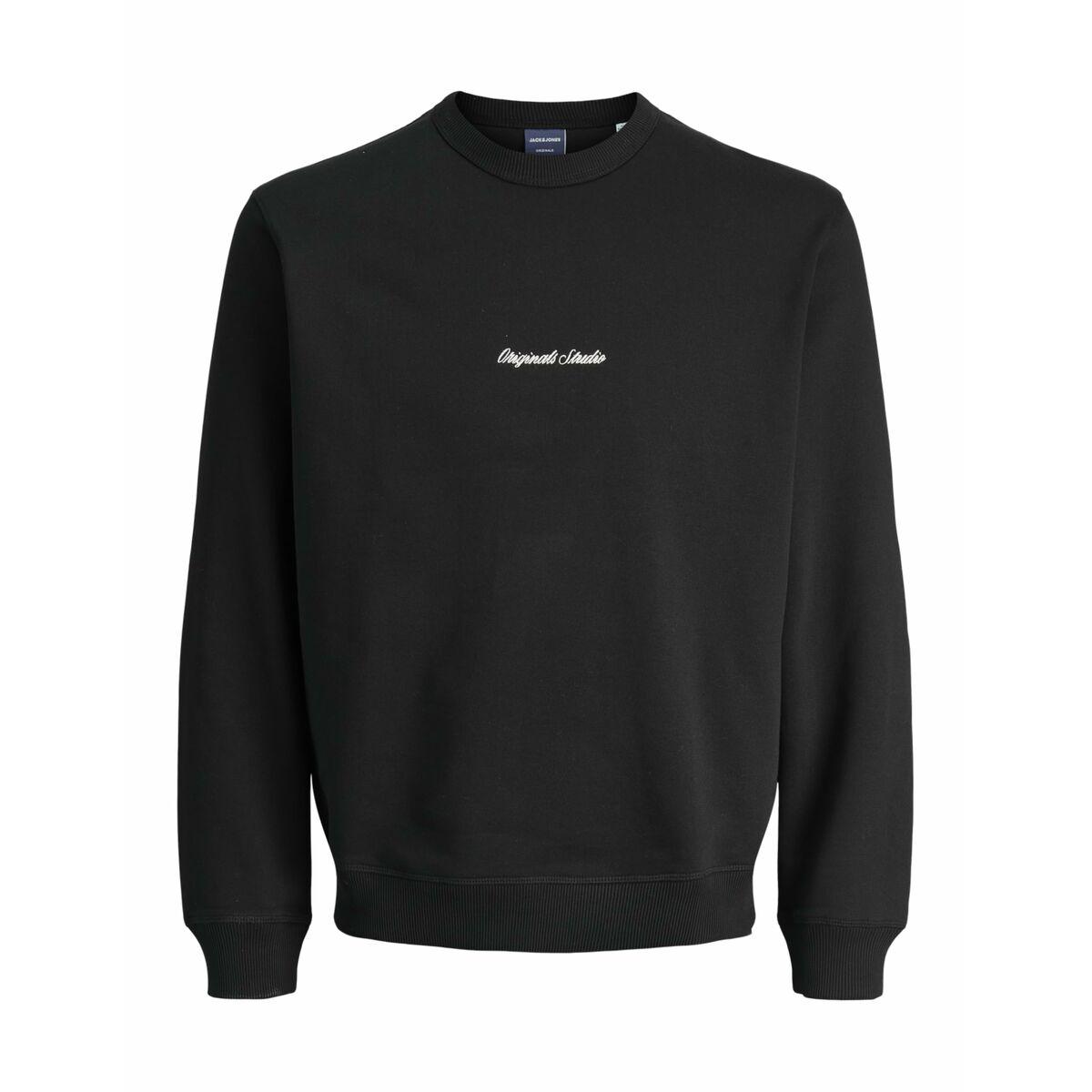 Sudadera sin Capucha Hombre Jack & Jones JORNORREBRO EMB SWEAT CREW NOOS 12282893 Negro