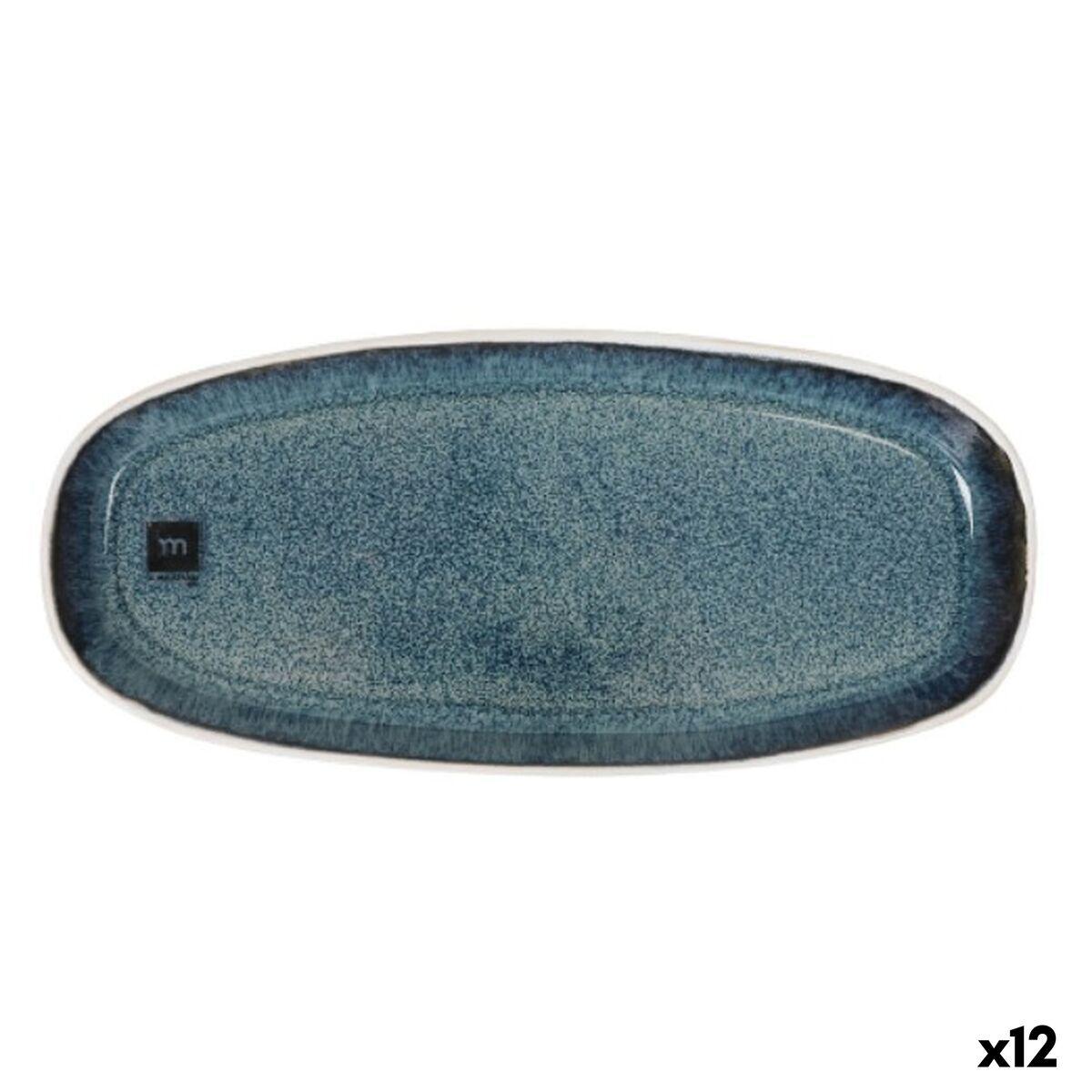 Fuente de Cocina La Mediterránea Savina Ovalado Ø 25,5 x 11,6 x 2,4 cm (12 Unidades)