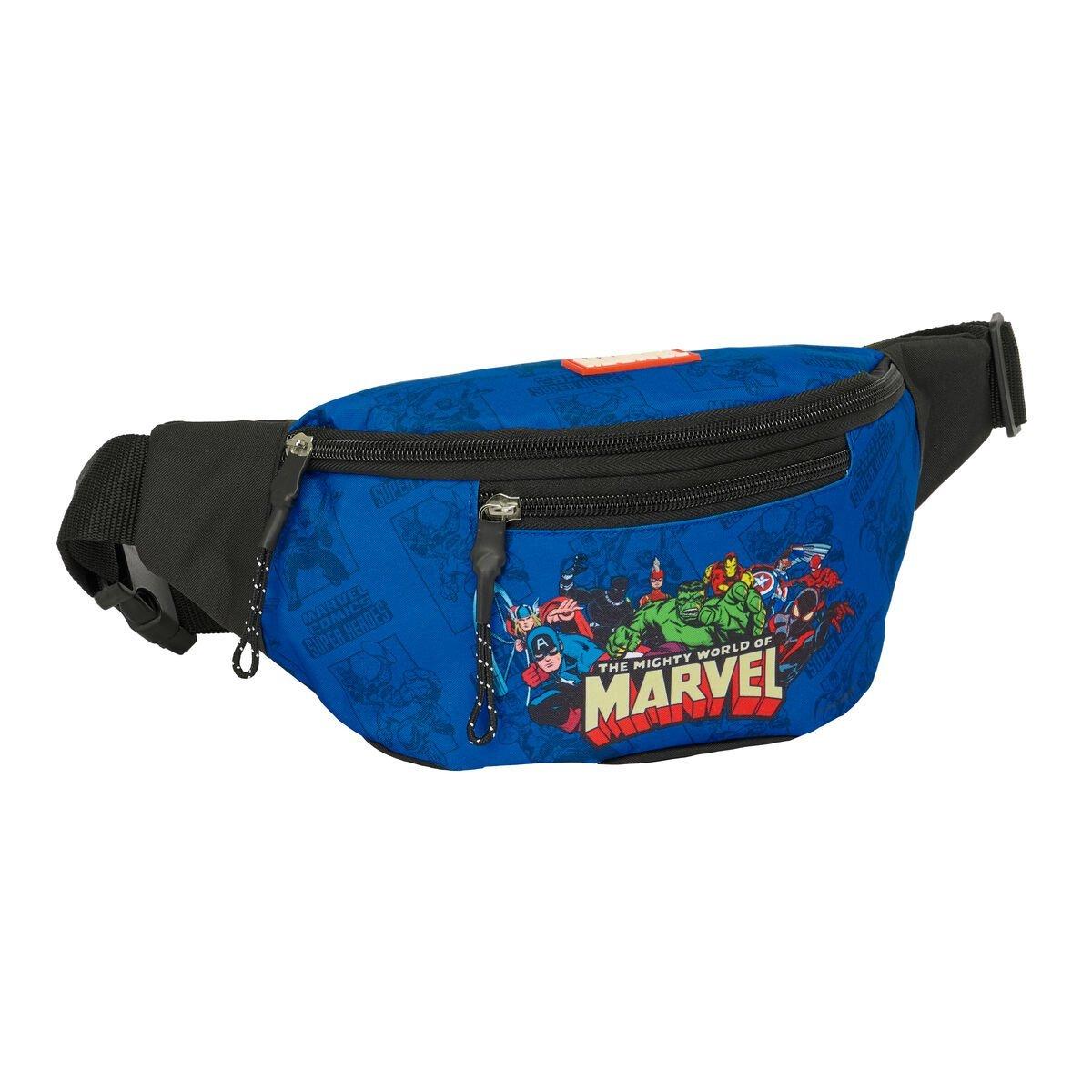 Riñonera The Avengers Azul Negro 23 x 12 x 9 cm