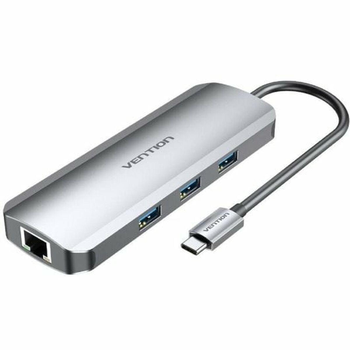 Hub USB-C Vention TOLHB Plateado 100 W