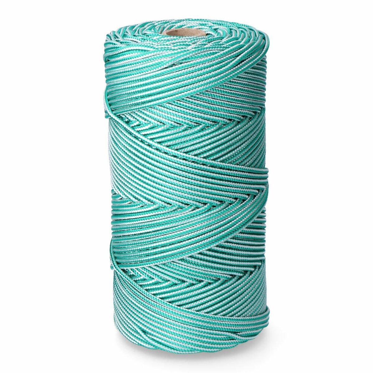 Cordón EDM 87914 Blanco Verde Polipropileno 5 mm x 200 m Trenzado