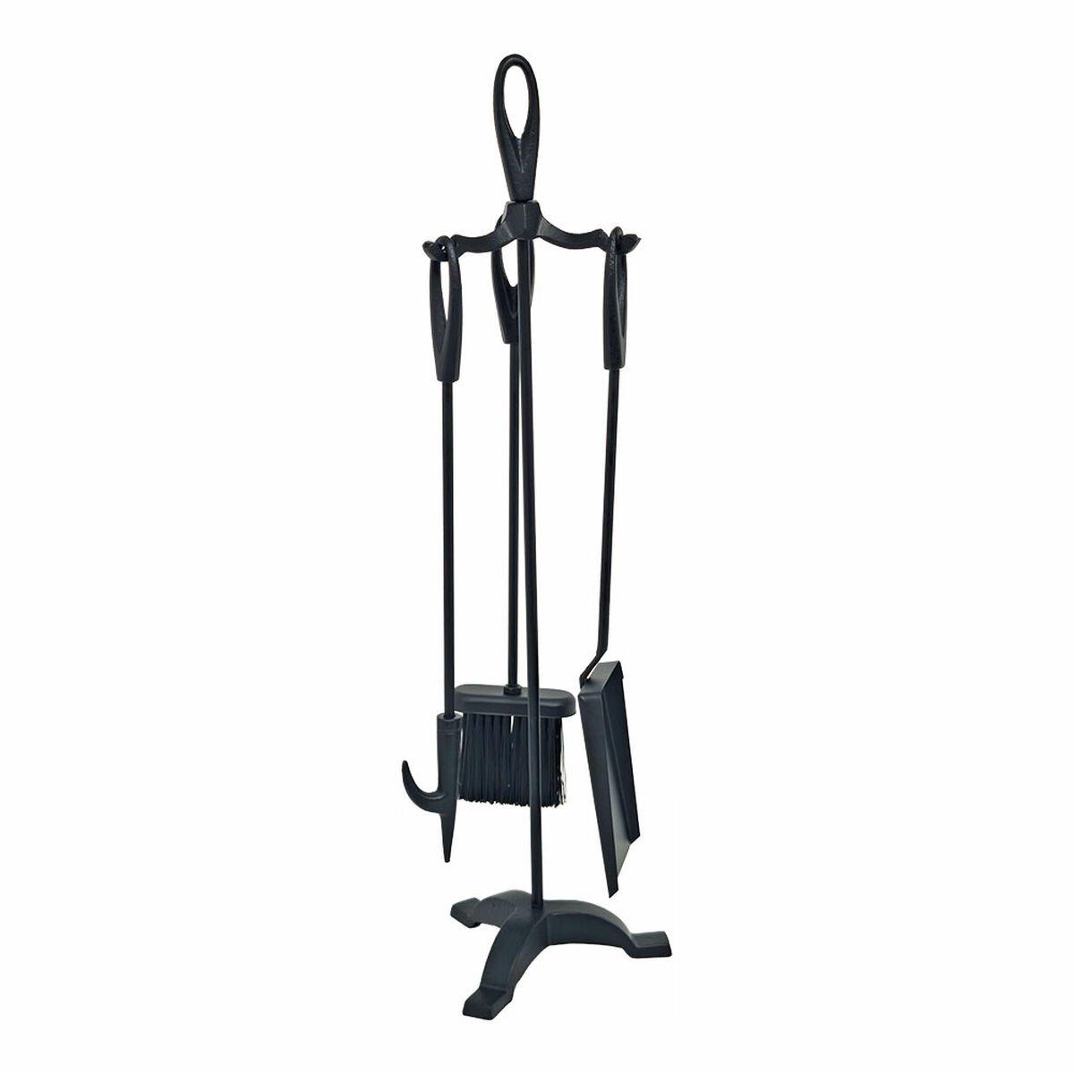 Utensilios para Chimenea EDM 85741 Negro Hierro Fundido 3 Piezas