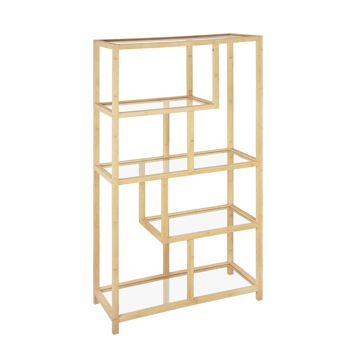 Estantería Versa Bambú Cristal 33,8 X 145,5 X 77 CM