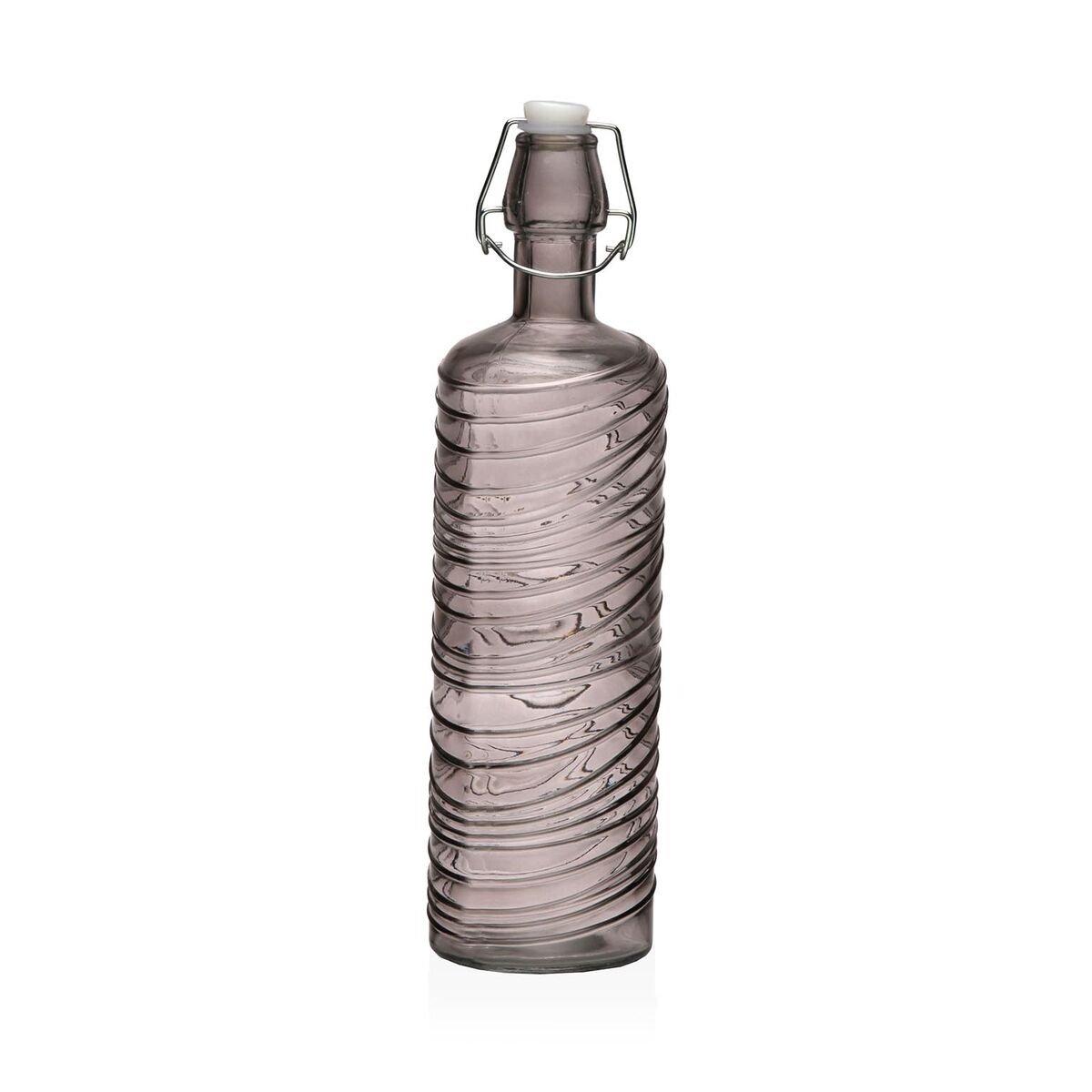 Botella de Agua Versa Gris Vidrio Aluminio 1 L 8,2 X 30,6 X 8,2 CM