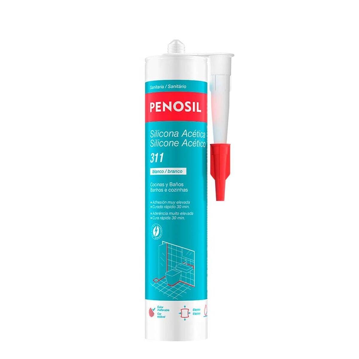 Silicona acética Penosil Blanco 280 ml Silicona Cocina Baños