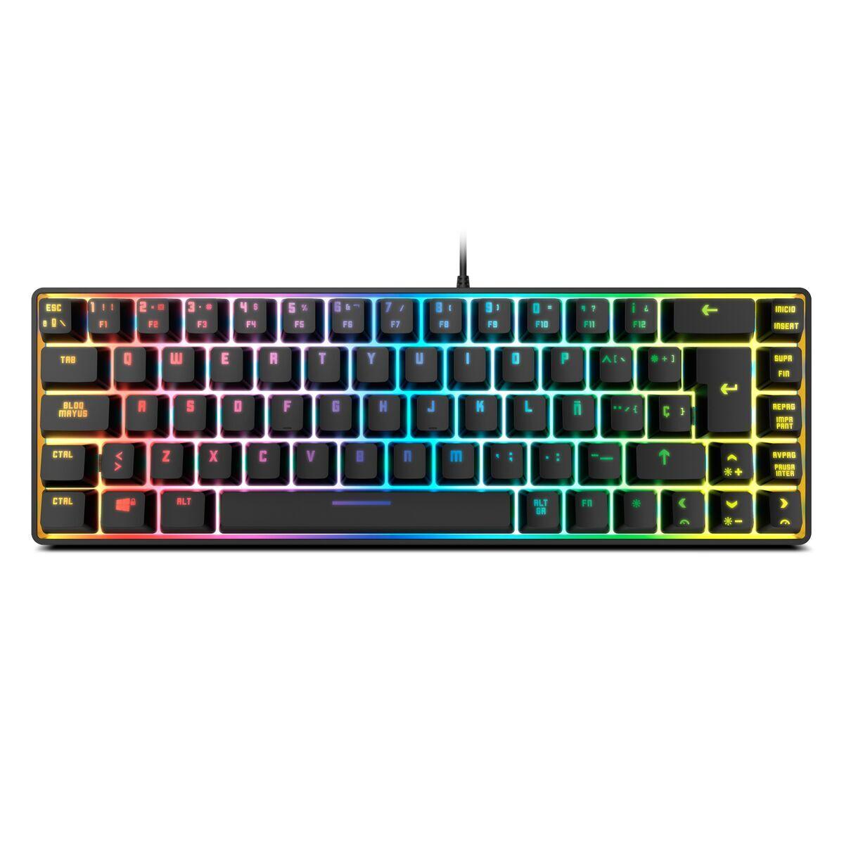 Teclado y Ratón Gaming Krom NXKROMKALISTASP Qwerty Español Negro