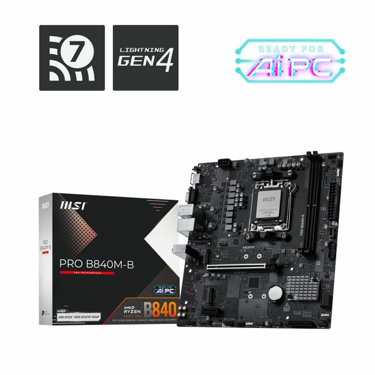 Placa Base MSI PRO B840M-B AMD AM5 AMD