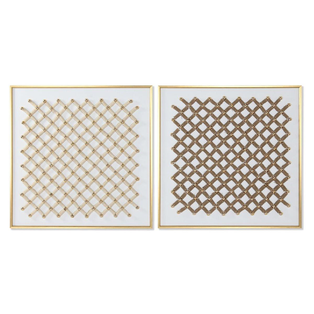 Lienzo Home ESPRIT Poliestireno Lienzo 100 x 3,5 x 100 cm